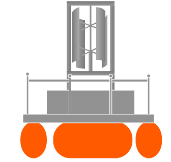 A = Wind-Power Generator Free Floating Type