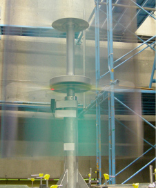 Experiment in a wind tunnel